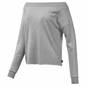 Bluza Damskie Reebok Yoga Pullover Szare PL 76JXLUZ